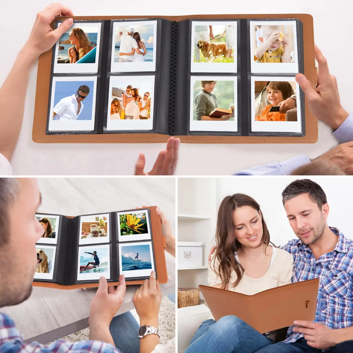 Rekeen Photo Album for Instax Square Photos 288 Pockets | Large Capacity, Brown - view 2