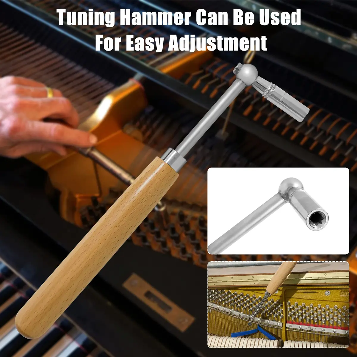 TADYAO Professional Piano Tuning Kit with Hammer & Mute Tools | 6-Piece Set - view 2