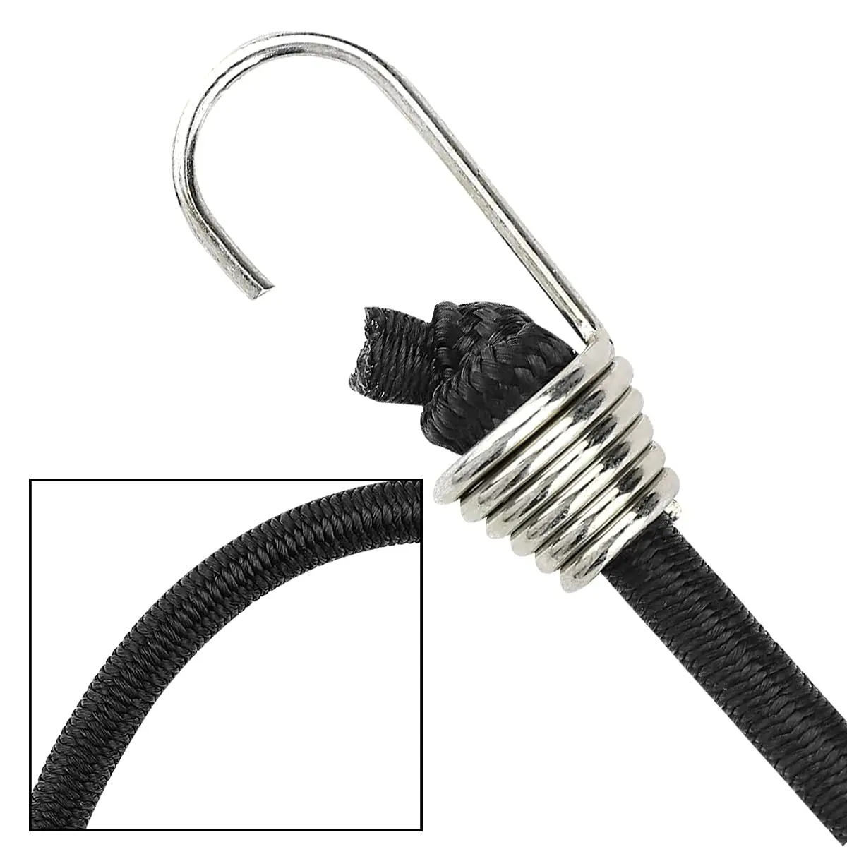 yuntop Black 15 Pack Bungee Cords 11 Inch | Heavy Duty Elastic Straps for Outdoor & Camping - view 4