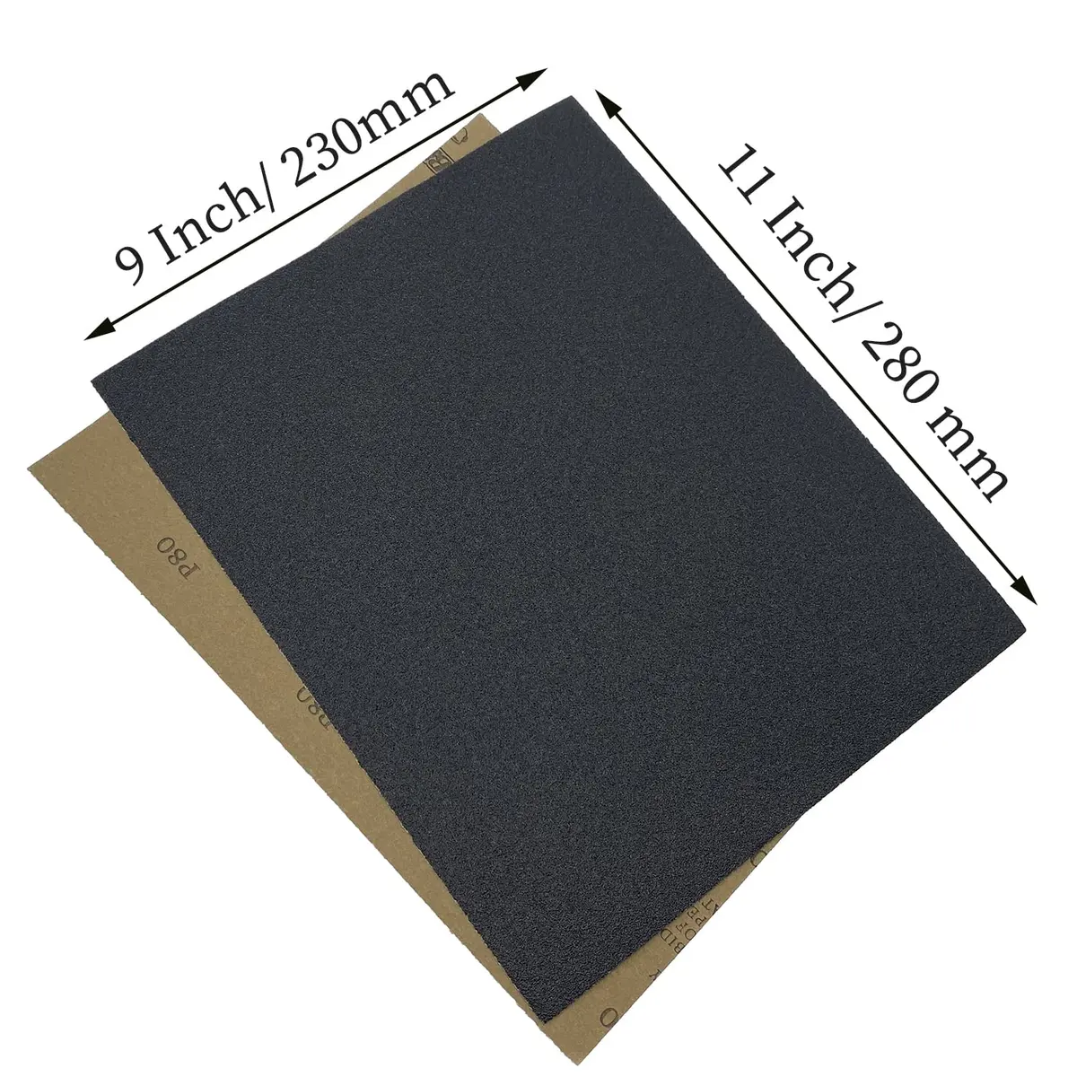 AutKerige 80 Grit Wet Dry Sandpaper Sheets 9x11 Inch (10-Pack) | Silicon Carbide for Wet/Dry Sanding - view 2
