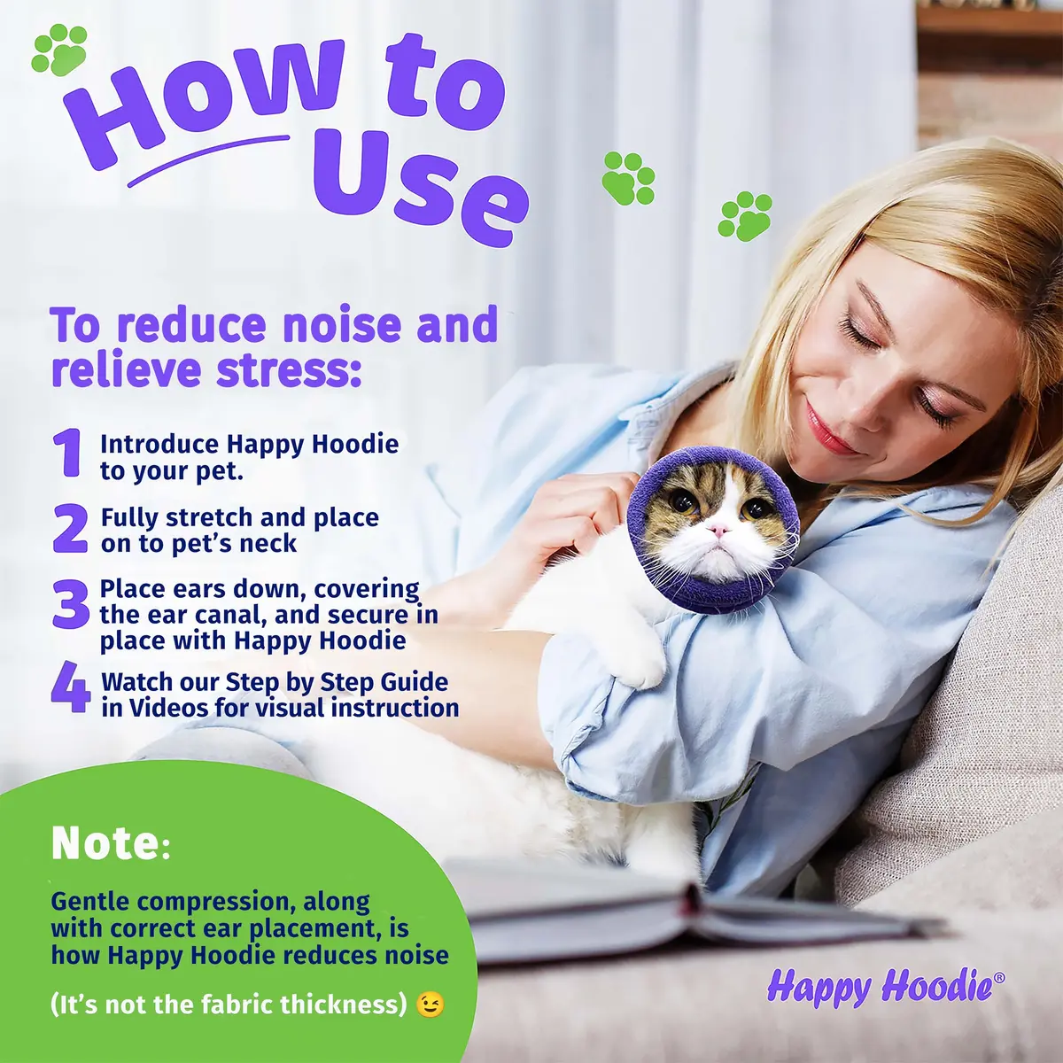 ZONI PETS Happy Hoodie The Original Dog & Cat Calming Band for Noise & Anxiety Relief | Stress-Relief for Grooming & Loud Noises - view 6