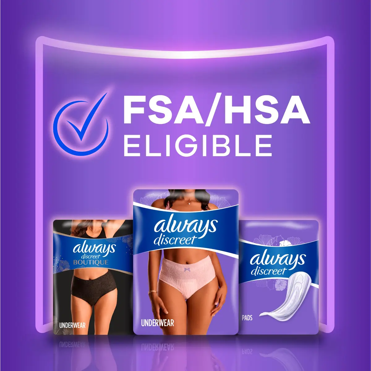 Always Discreet Incontinence Underwear for Women Maximum Absorbency S/M 42 Count | Disposable Protection - view 8