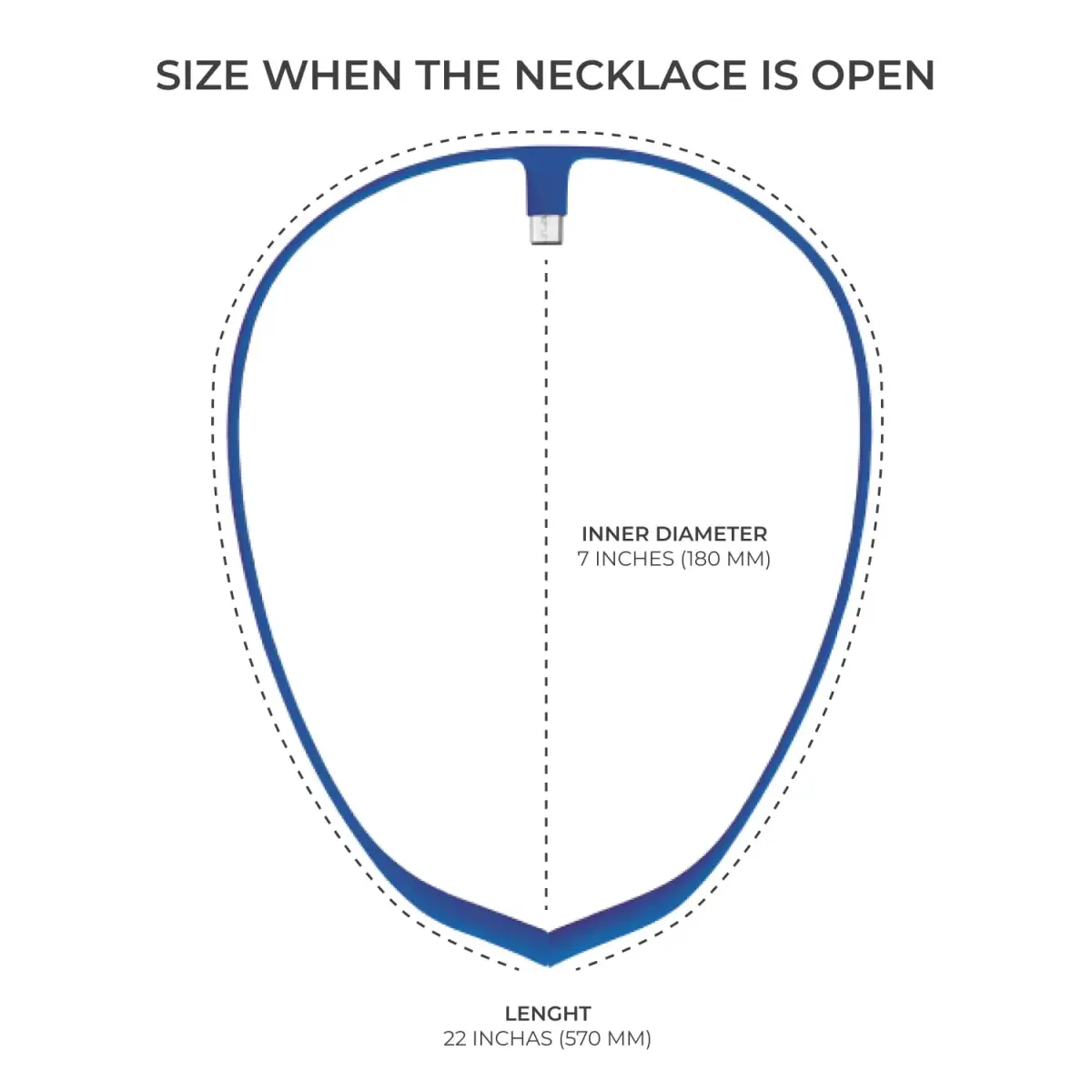 Upright GO Magnetic Necklace (Small, Navy Blue) | Posture Trainer Accessory for GO2 & GOS - view 6