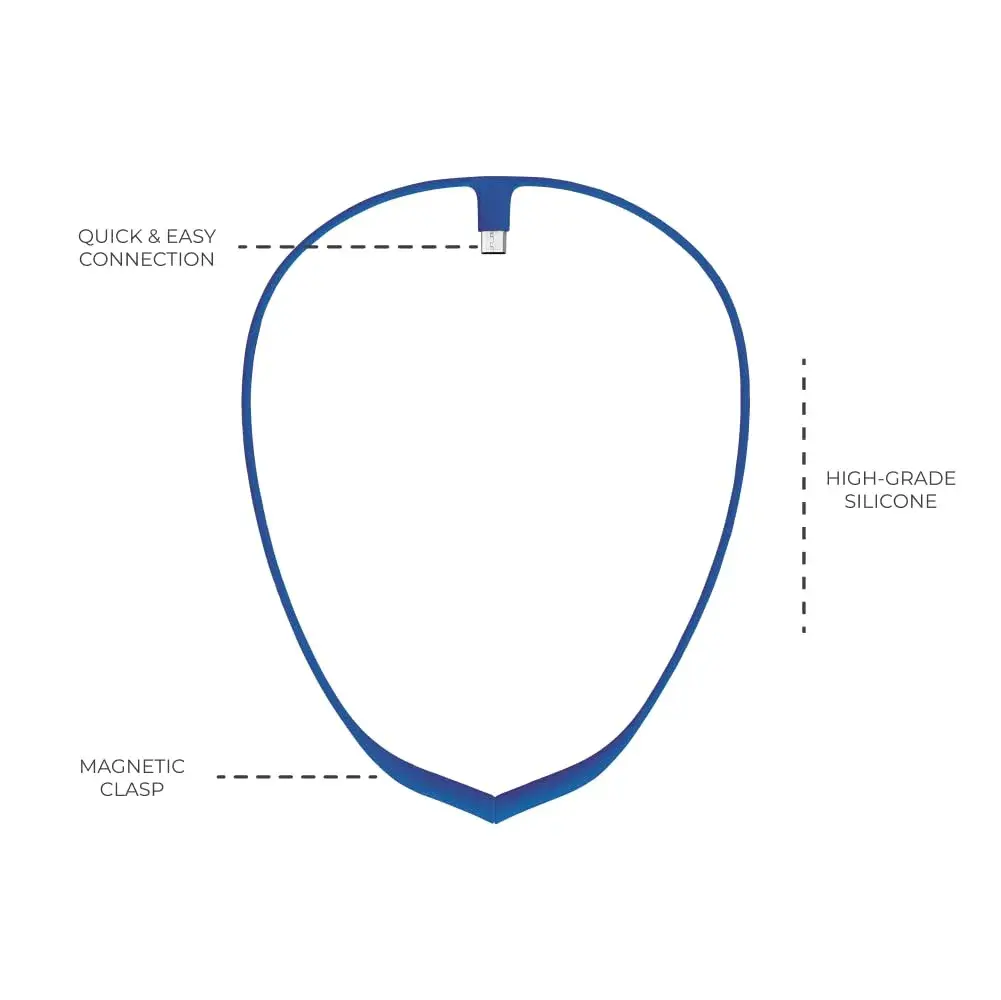 Upright GO Magnetic Necklace (Small, Navy Blue) | Posture Trainer Accessory for GO2 & GOS - view 4