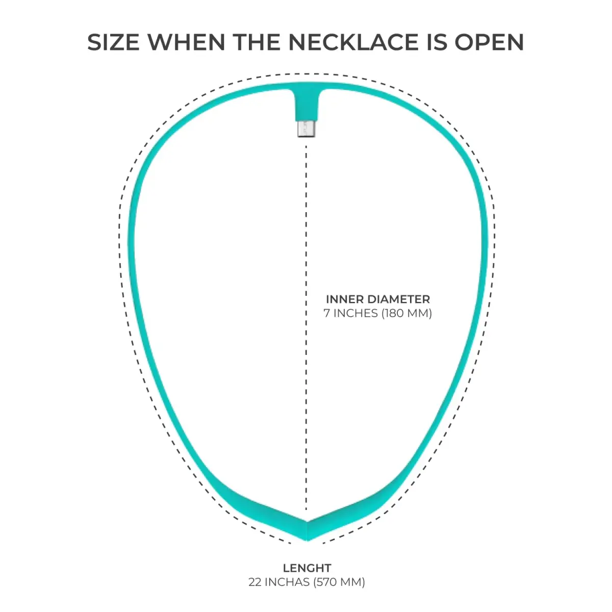 Upright GO Magnetic Necklace (Turquoise) for GO S and GO 2 Posture Trainer | Adhesive-Free All-Day Wear - view 6
