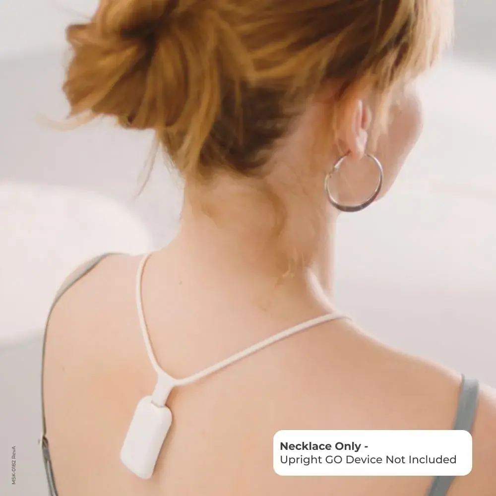 Upright GO Magnetic Necklace for GO S and GO 2 Posture Trainer (White) | Silicone, Adhesive-Free - view 2