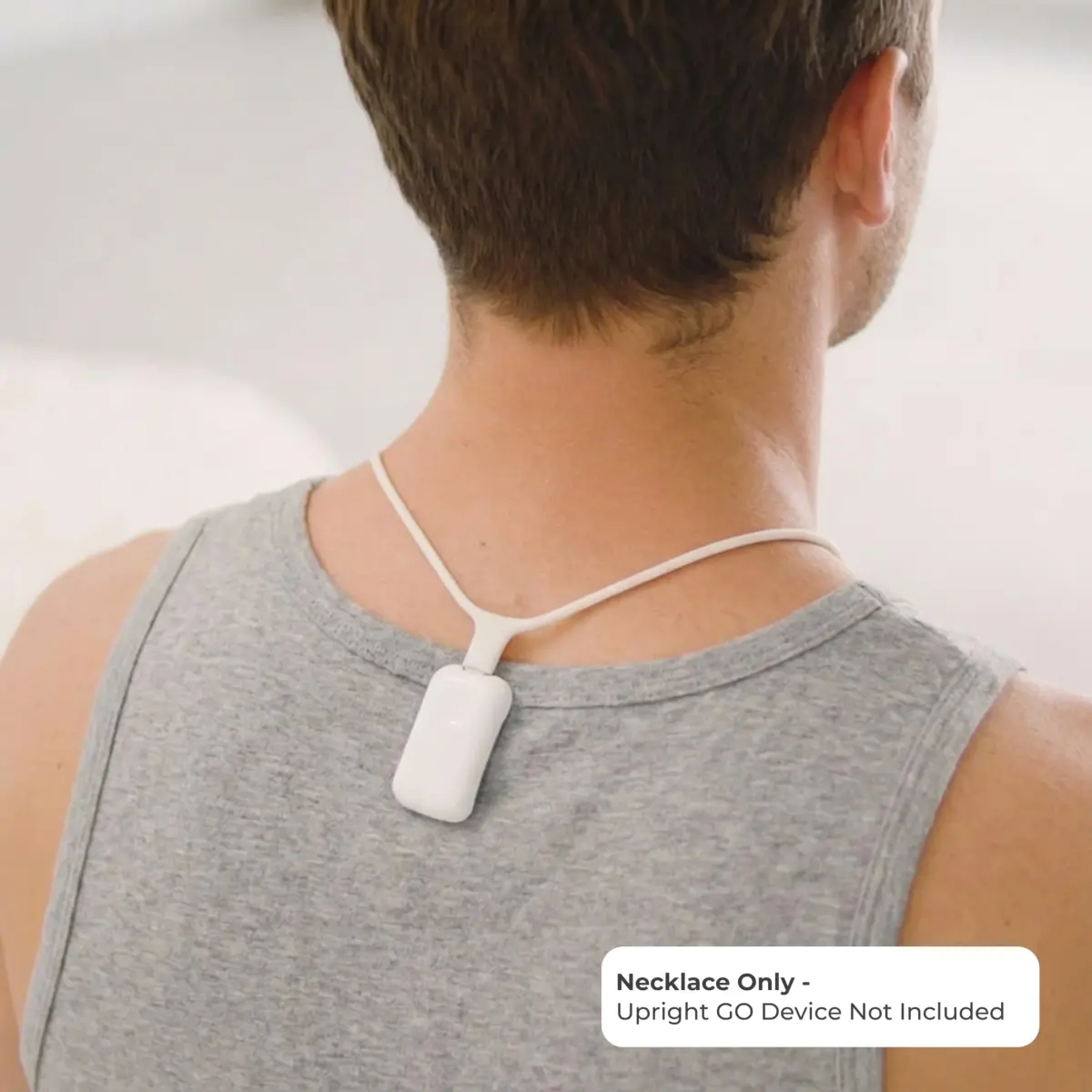 Upright GO Magnetic Necklace for GO S and GO 2 Posture Trainer (White) | Silicone, Adhesive-Free - view 3