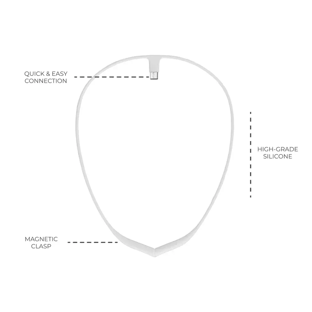 Upright GO Magnetic Necklace for GO S and GO 2 Posture Trainer (White) | Silicone, Adhesive-Free - view 4