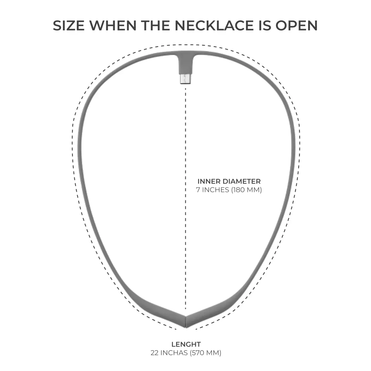 Upright GO Magnetic Necklace for GO 2 & GO S Posture Trainer (Small, Gray) | Silicone, USB-C Magnetic Clasp - view 6