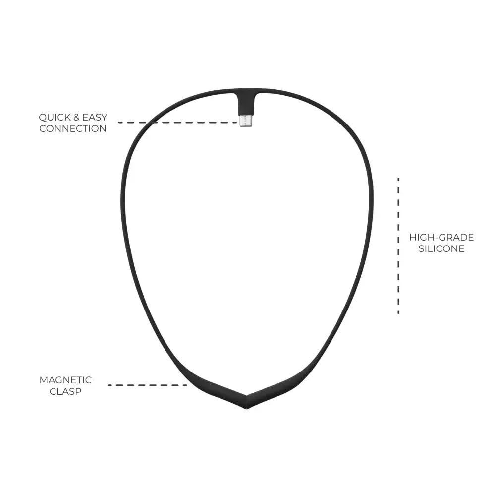 Upright GO Magnetic Necklace (Necklace Only) for GO S and GO 2 Posture Trainer, Pink | Silicone, All-Day Wear - view 4