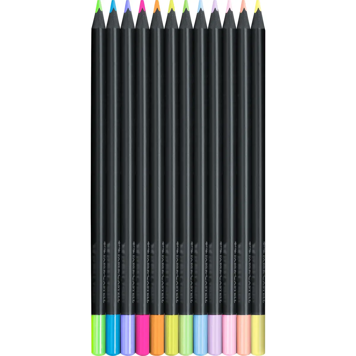 Faber-Castell Black Edition Colored Pencils, Neon & Pastel Colors | 12 Brilliant Art Pencils for Adults & Kids - view 2