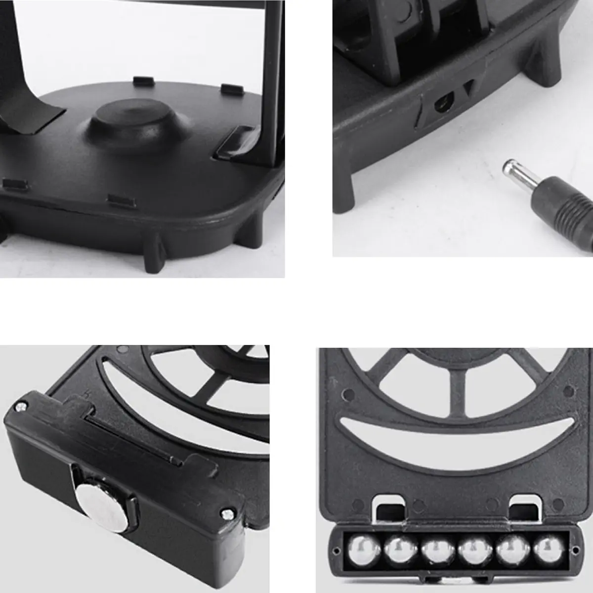 Xiaokeis Portable Electronic Device Stand Support for Dual Phones | Silent Step Counter & Holder, Black - view 6
