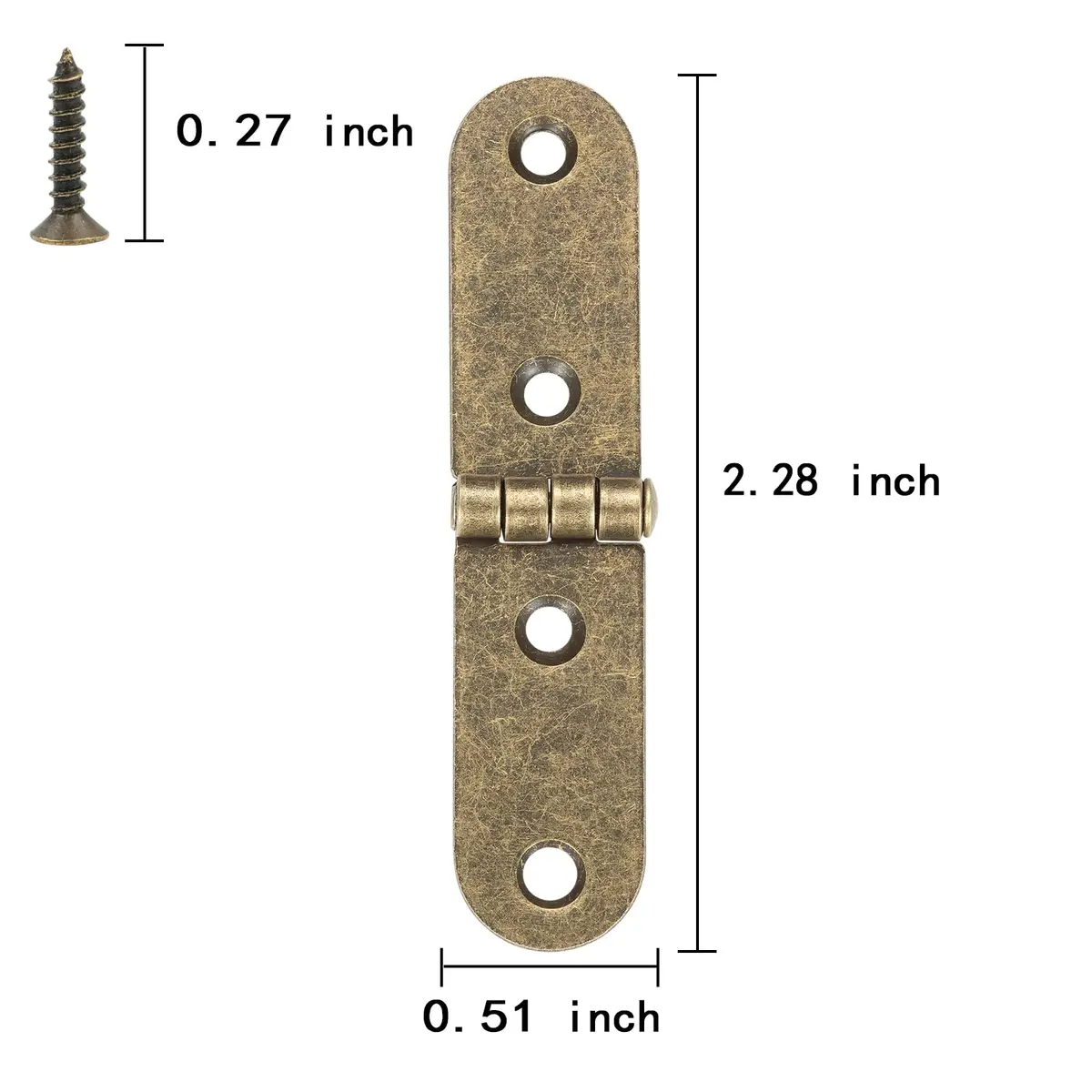 YCSJ Antique Brass Mini Hinges for Jewelry Box Bird House Handmade Crafts | Rust-Resistant, Small Size, 20 Pieces - view 2