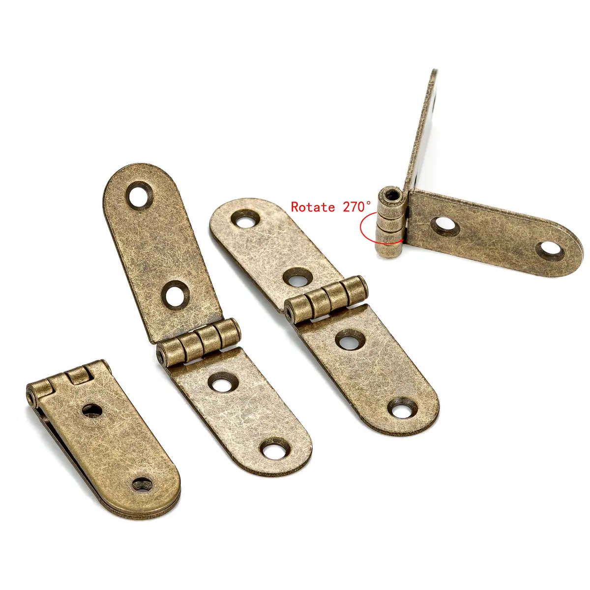 YCSJ Antique Brass Mini Hinges for Jewelry Box Bird House Handmade Crafts | Rust-Resistant, Small Size, 20 Pieces - view 3