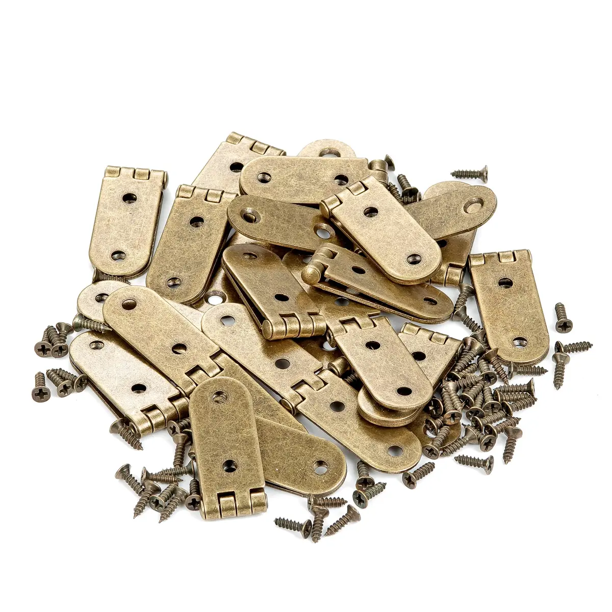 YCSJ Antique Brass Mini Hinges for Jewelry Box Bird House Handmade Crafts | Rust-Resistant, Small Size, 20 Pieces - view 4