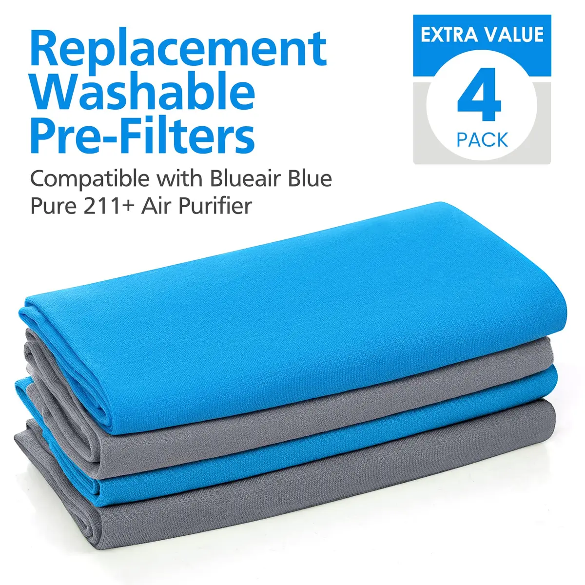 Cabiclean 4 Pack 211+ Replacement Washable Pre-Filters | 15.7cm x 20.5cm x 1.3cm (6.2 x 7.5 x 0.5 inches) - view 7