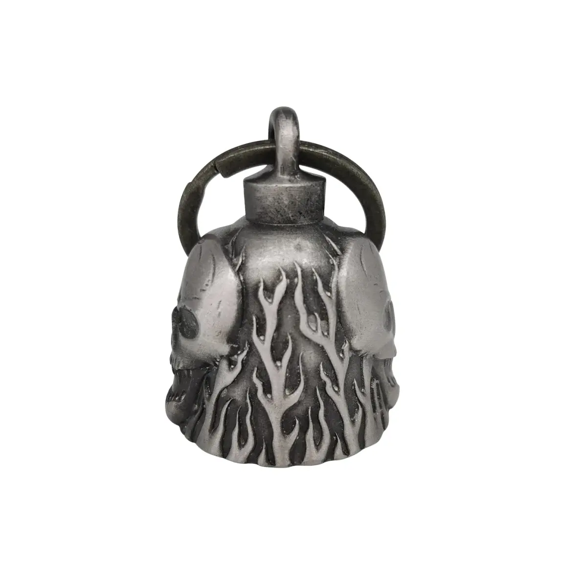 Dream Apparel Skull & Flame Guardian Angel Motorcycle Bell - Ride with Style - view 3