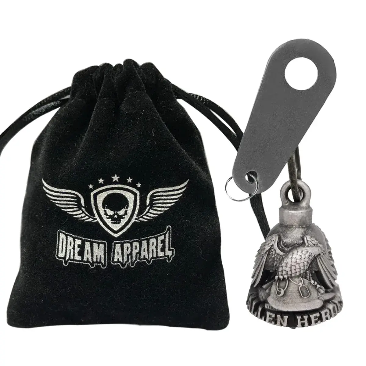 Dream Apparel Guardian Angel Motorcycle Bell with Keychain | 2.9 cm (1.18") Diameter - view 2