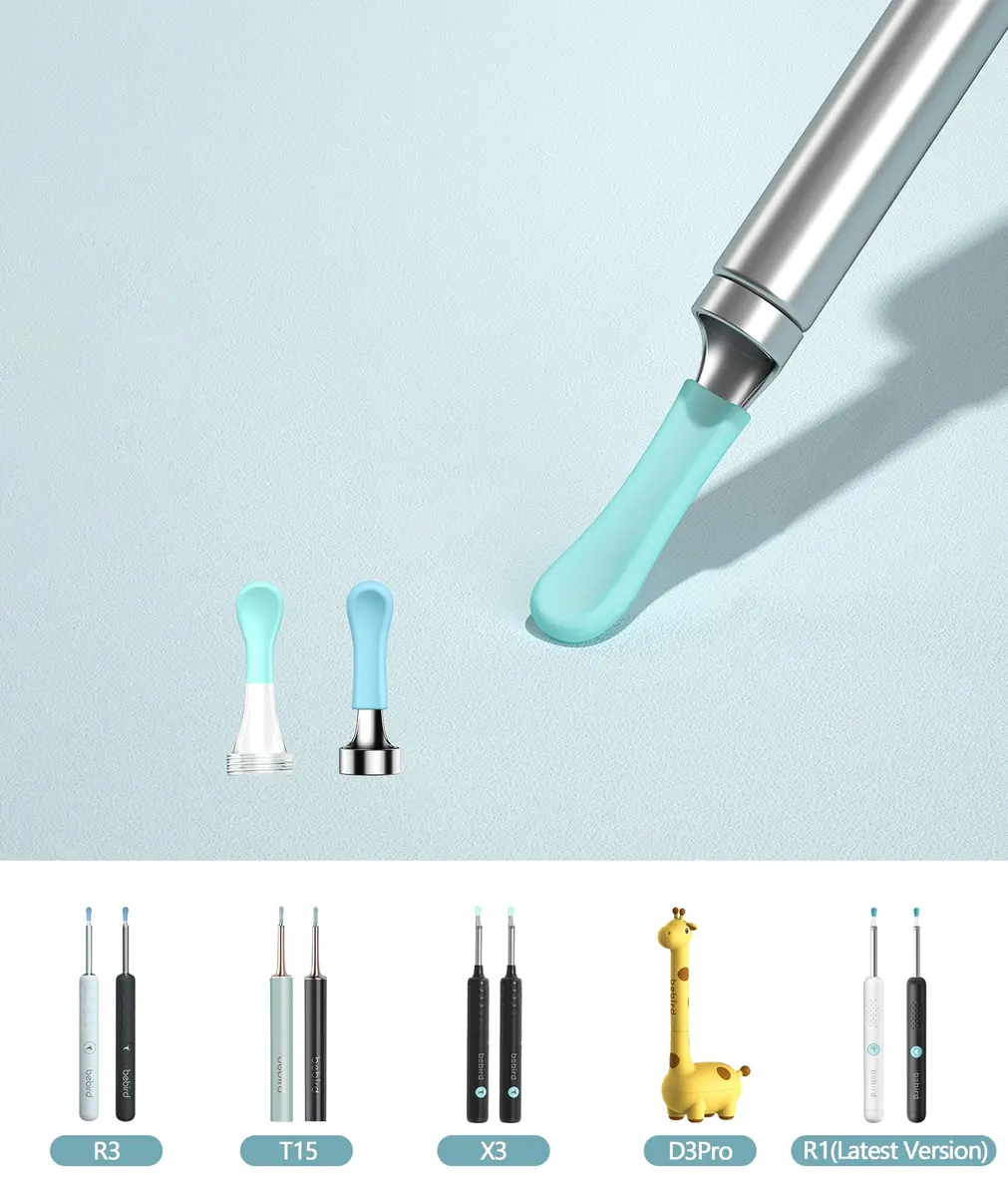 BEBIRD Replacement Tips Ear R1-8 PCS Waterproof Silicone Ear Spoon for Wet/Dry Earwax Cleaning | Original Ear Cleaner Tips Set for W3/R3/T15/X3/D3Pro/M9 - view 2