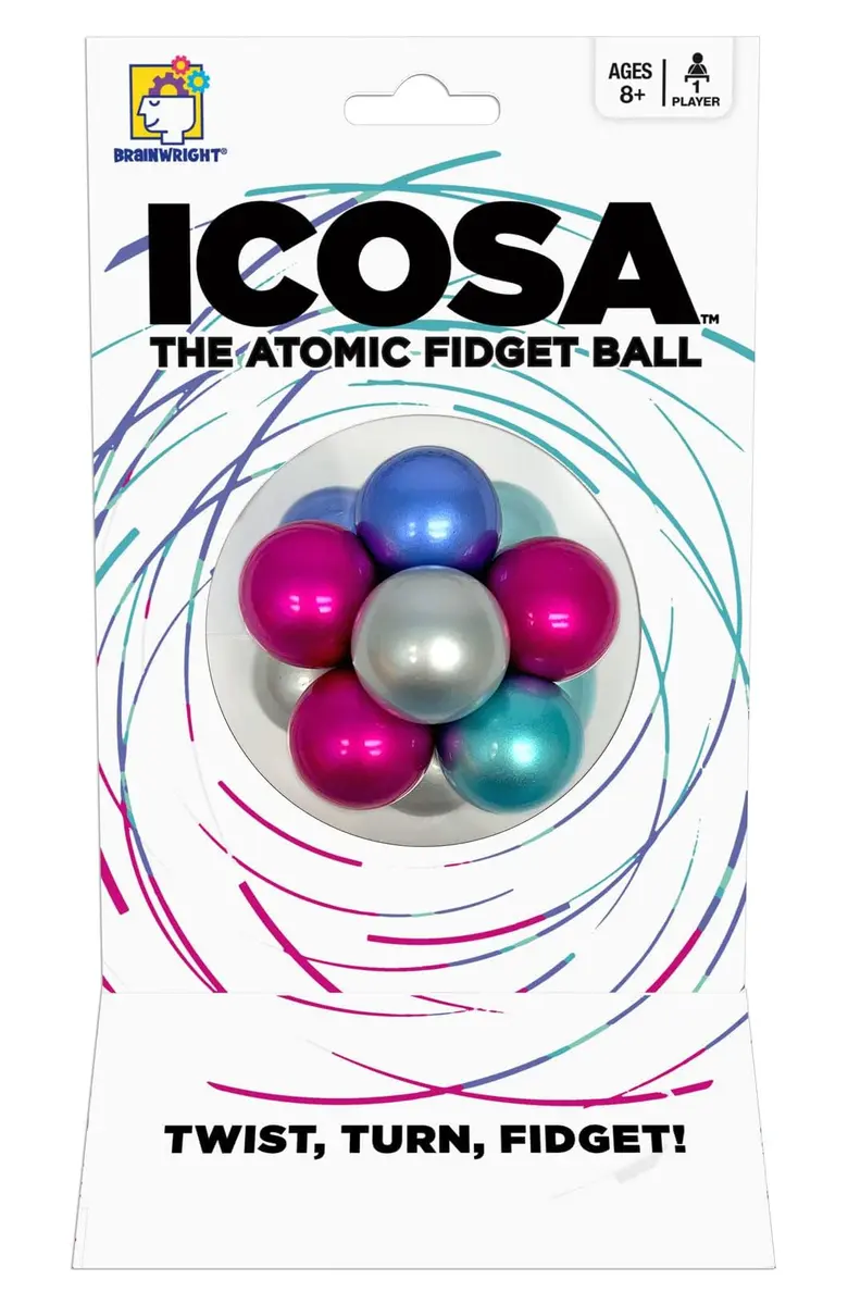 Brainwright Icosa Ice - The Atomic Fidget Ball | Twist, Turn, Fidget for Kids & Adults - main product image