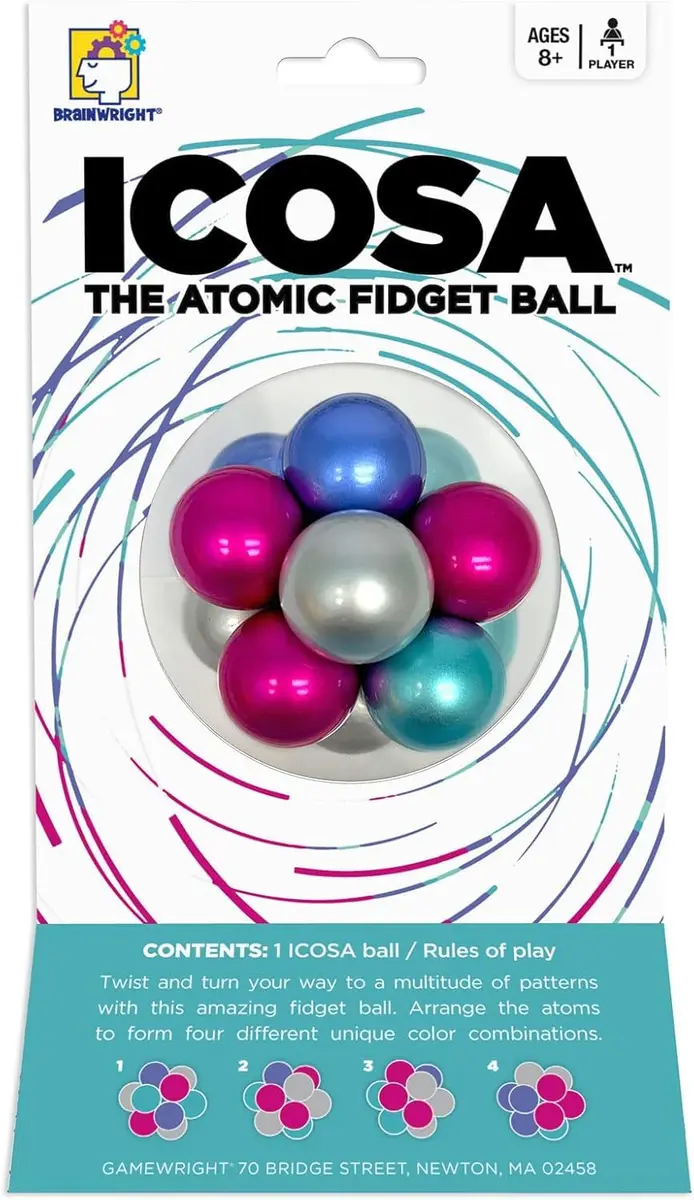 Brainwright Icosa Ice - The Atomic Fidget Ball | Twist, Turn, Fidget for Kids & Adults - view 5
