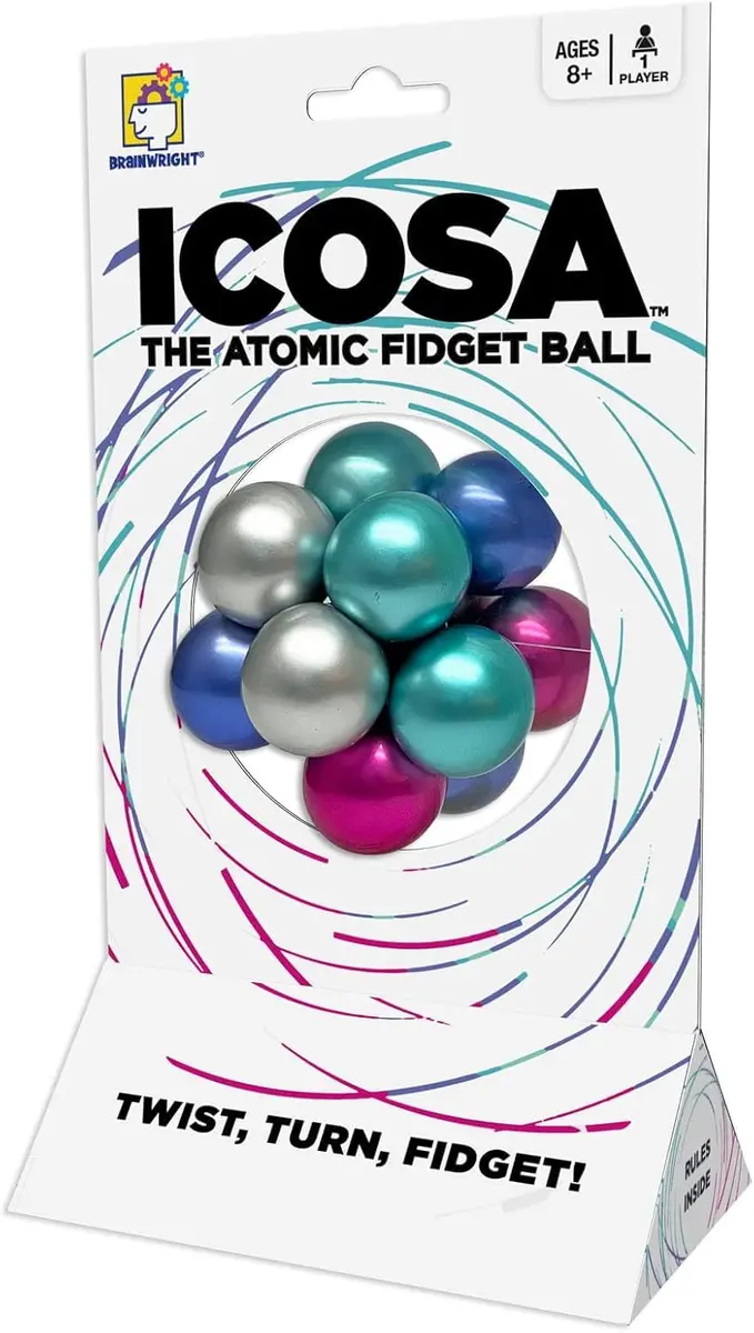 Brainwright Icosa Ice - The Atomic Fidget Ball | Twist, Turn, Fidget for Kids & Adults - view 3