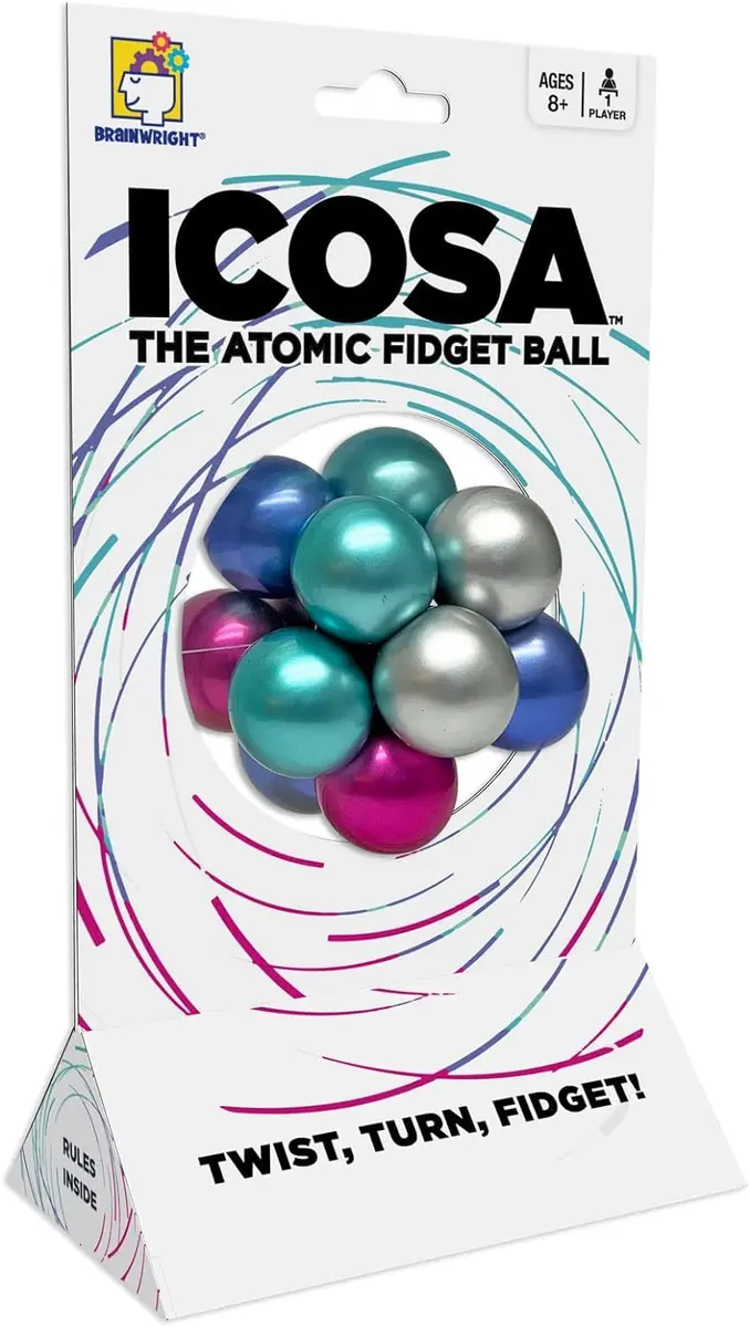 Brainwright Icosa Ice - The Atomic Fidget Ball | Twist, Turn, Fidget for Kids & Adults - view 4