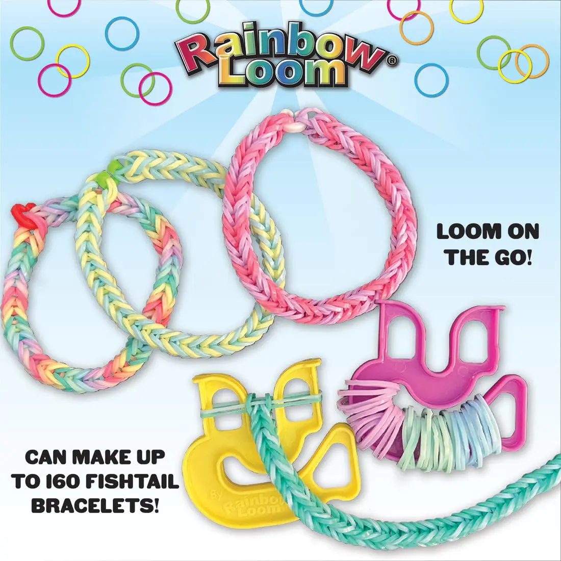 Rainbow Loom Treasure Box Pastel Edition - 8,000 Rubber Bands & 2 Happy Looms | Art Craft Kit for Ages 7+ - view 5