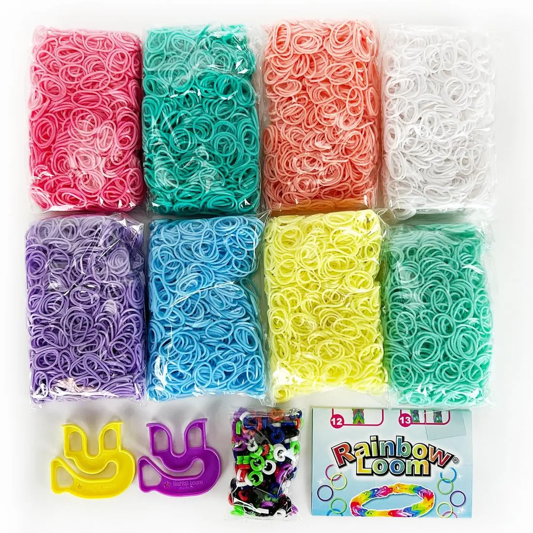 Rainbow Loom Treasure Box Pastel Edition - 8,000 Rubber Bands & 2 Happy Looms | Art Craft Kit for Ages 7+ - view 3