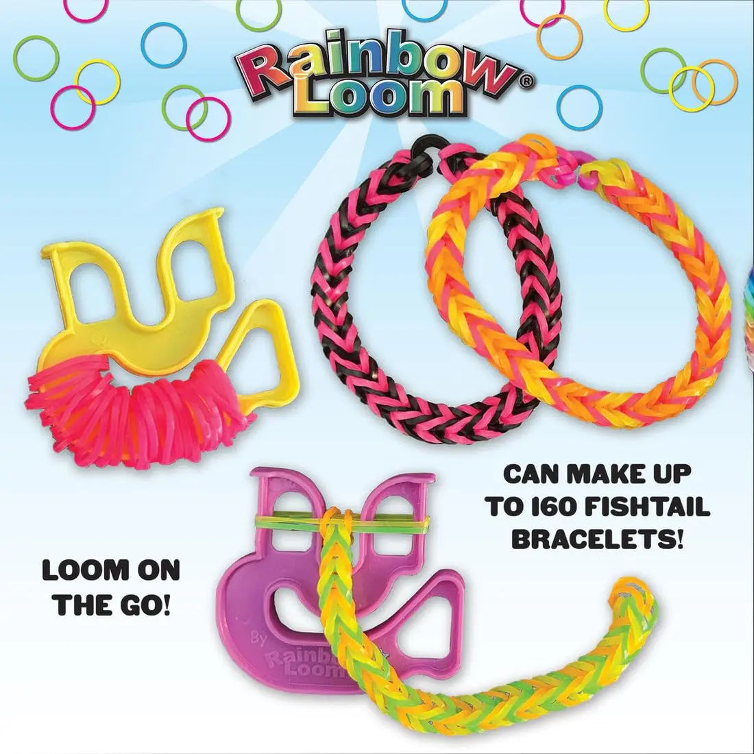 Rainbow Loom Treasure Box Neon Edition - 8000 Neon Rubber Bands & 150 C-Clips | 355.6 cm (14 in) Width - view 5