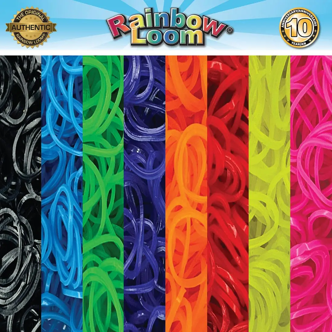 Rainbow Loom Treasure Box Neon Edition - 8000 Neon Rubber Bands & 150 C-Clips | 355.6 cm (14 in) Width - view 7