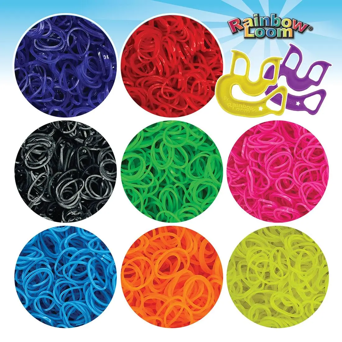 Rainbow Loom Treasure Box Neon Edition - 8000 Neon Rubber Bands & 150 C-Clips | 355.6 cm (14 in) Width - view 4