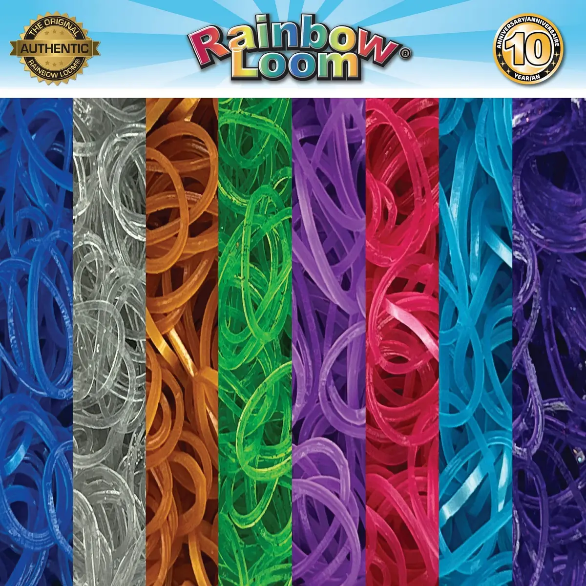 Rainbow Loom Treasure Box Sparkle Edition - 8000+ Rubber Bands & 2 Happy Looms | Assorted Colors Art Craft Kit - view 7