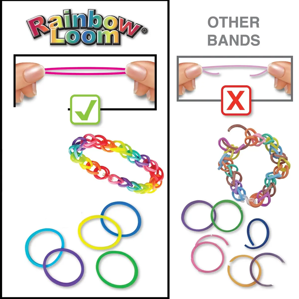 Rainbow Loom Treasure Box Sparkle Edition - 8000+ Rubber Bands & 2 Happy Looms | Assorted Colors Art Craft Kit - view 2