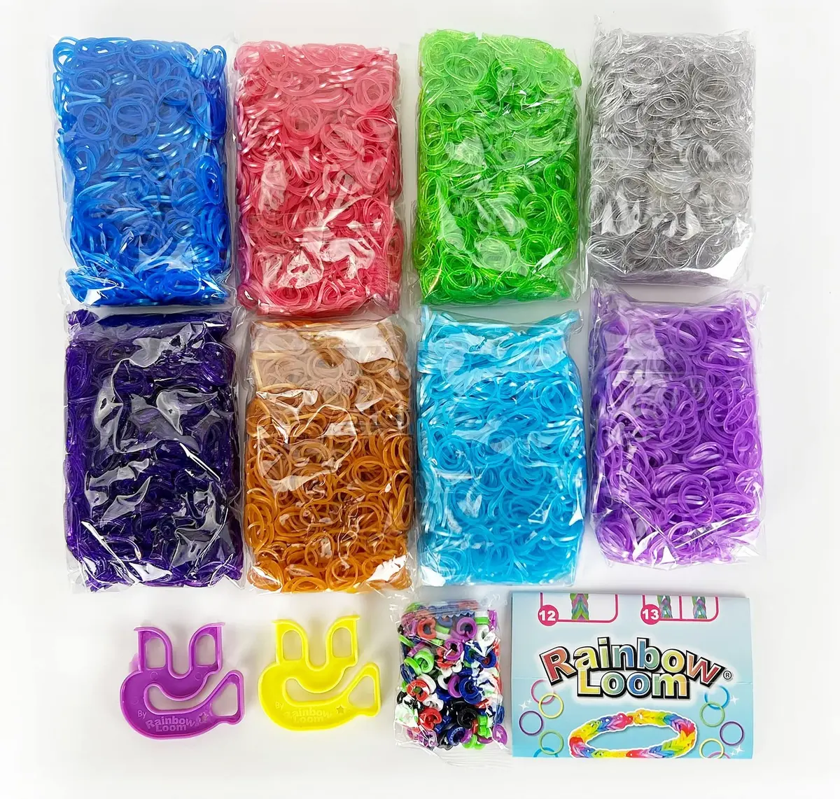 Rainbow Loom Treasure Box Sparkle Edition - 8000+ Rubber Bands & 2 Happy Looms | Assorted Colors Art Craft Kit - view 3