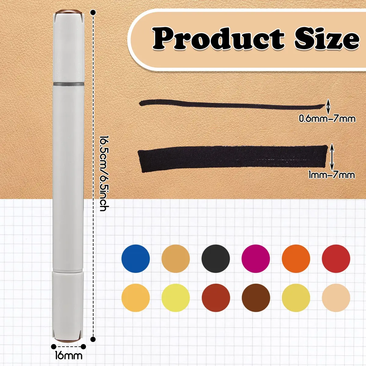Teling Leather Dye Marker Pens 12 Pack Dual Tips | Shoe & Leather Repair - view 2