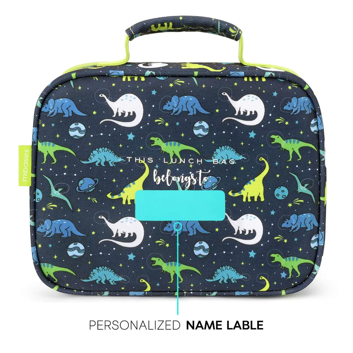 mibasies Kids Lunch Box Galaxy Dinosaur | Insulated Lunch Bag for School & Kindergarten - view 5