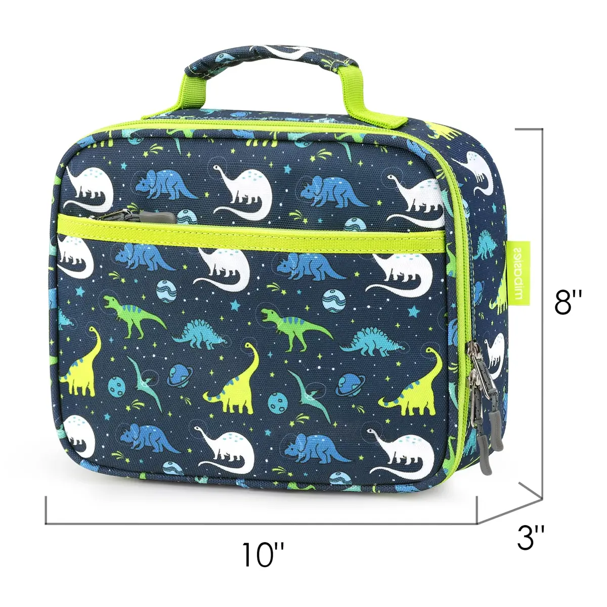 mibasies Kids Lunch Box Galaxy Dinosaur | Insulated Lunch Bag for School & Kindergarten - view 3