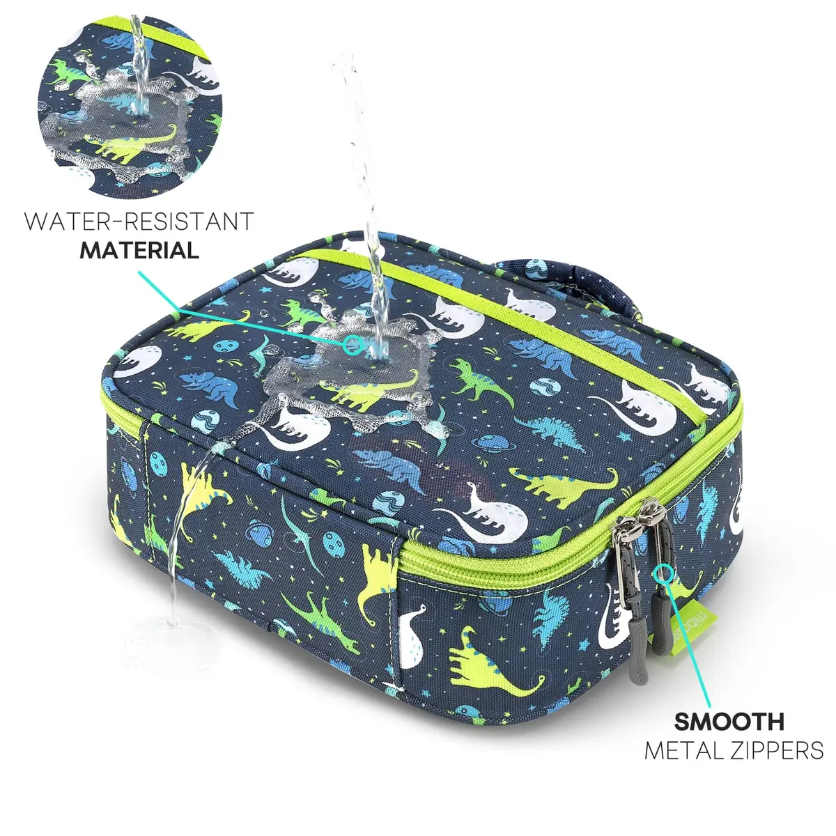 mibasies Kids Lunch Box Galaxy Dinosaur | Insulated Lunch Bag for School & Kindergarten - view 4
