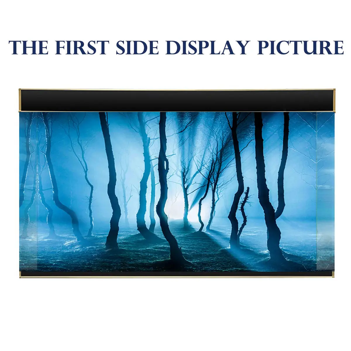 ELEBOX Fish Backgrounds Paper 19" x 48" | 3D Stone & Trees Aquarium Decor - view 2
