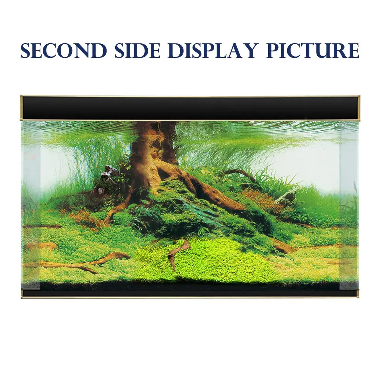 ELEBOX 3D Aquarium Background Double Sides Fish Tank Wallpaper 19.5"x48" | Realistic Underwater Scene with Depth - view 2
