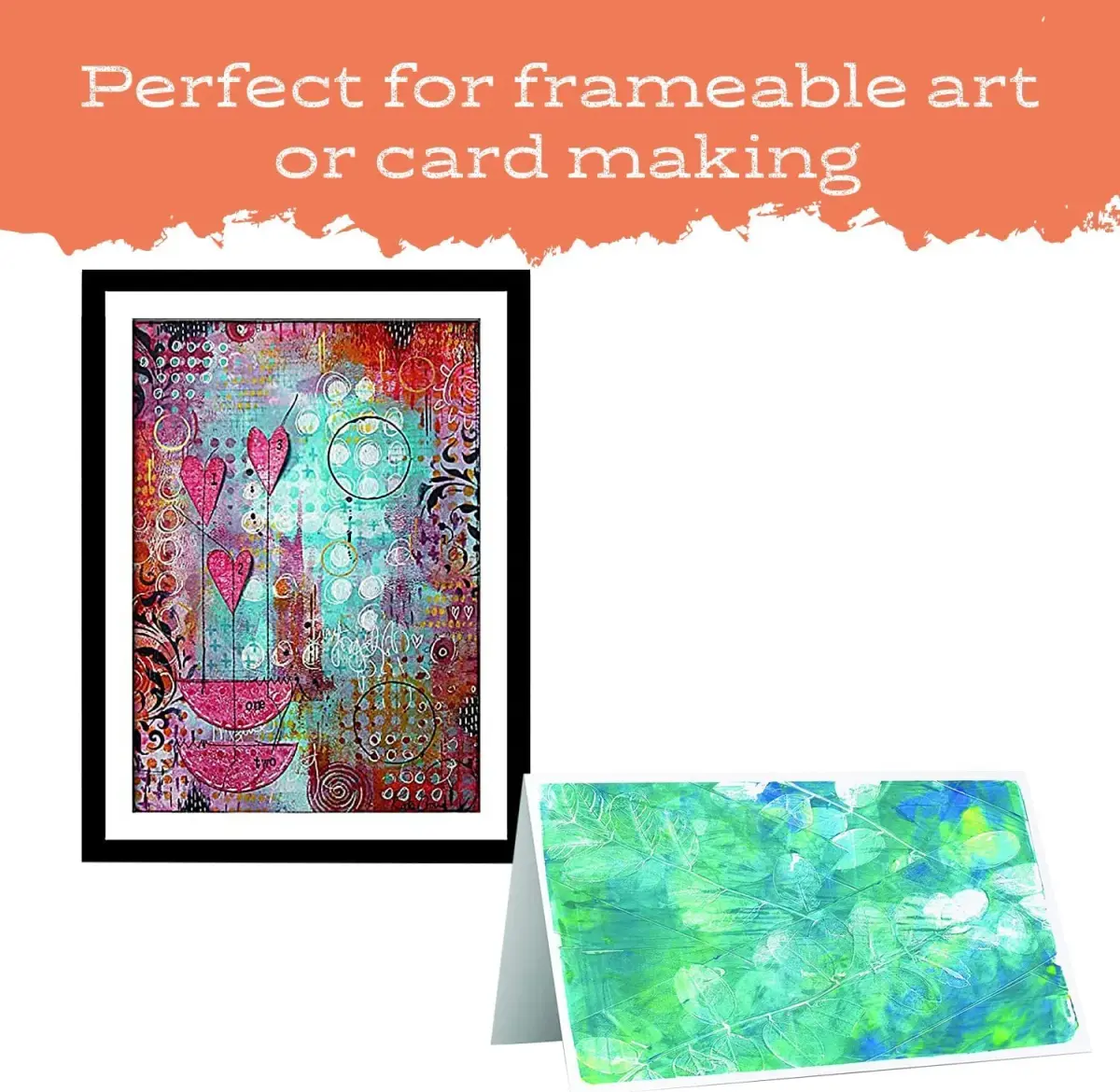 Gel Press Printing Plate Combo 20.3cm x 25.4cm (8"x10") + 12.7cm x 17.8cm (5"x7") | Easy Monoprinting for Art & Crafts - view 2