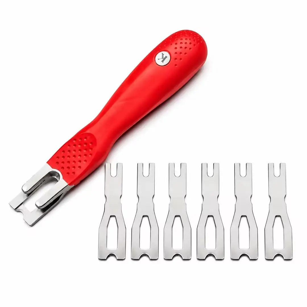 JIADING Vinyl Flooring Welding Cutting Blades Tool Floor Carpet Trimming Skiving Kit 18cm | Ergonomic Stainless Steel - main product image