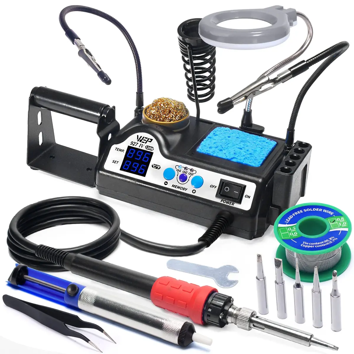 WEP 927-IV Soldering Station Kit High-Power 110W | Space-Saving, Precise & USA-Imported (110-127V) - main product image