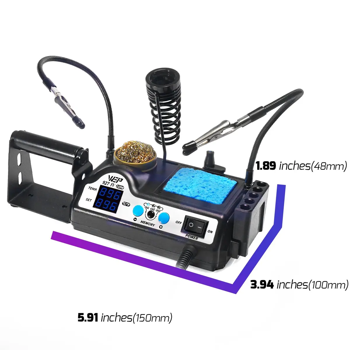 WEP 927-IV Soldering Station Kit High-Power 110W | Space-Saving, Precise & USA-Imported (110-127V) - view 4