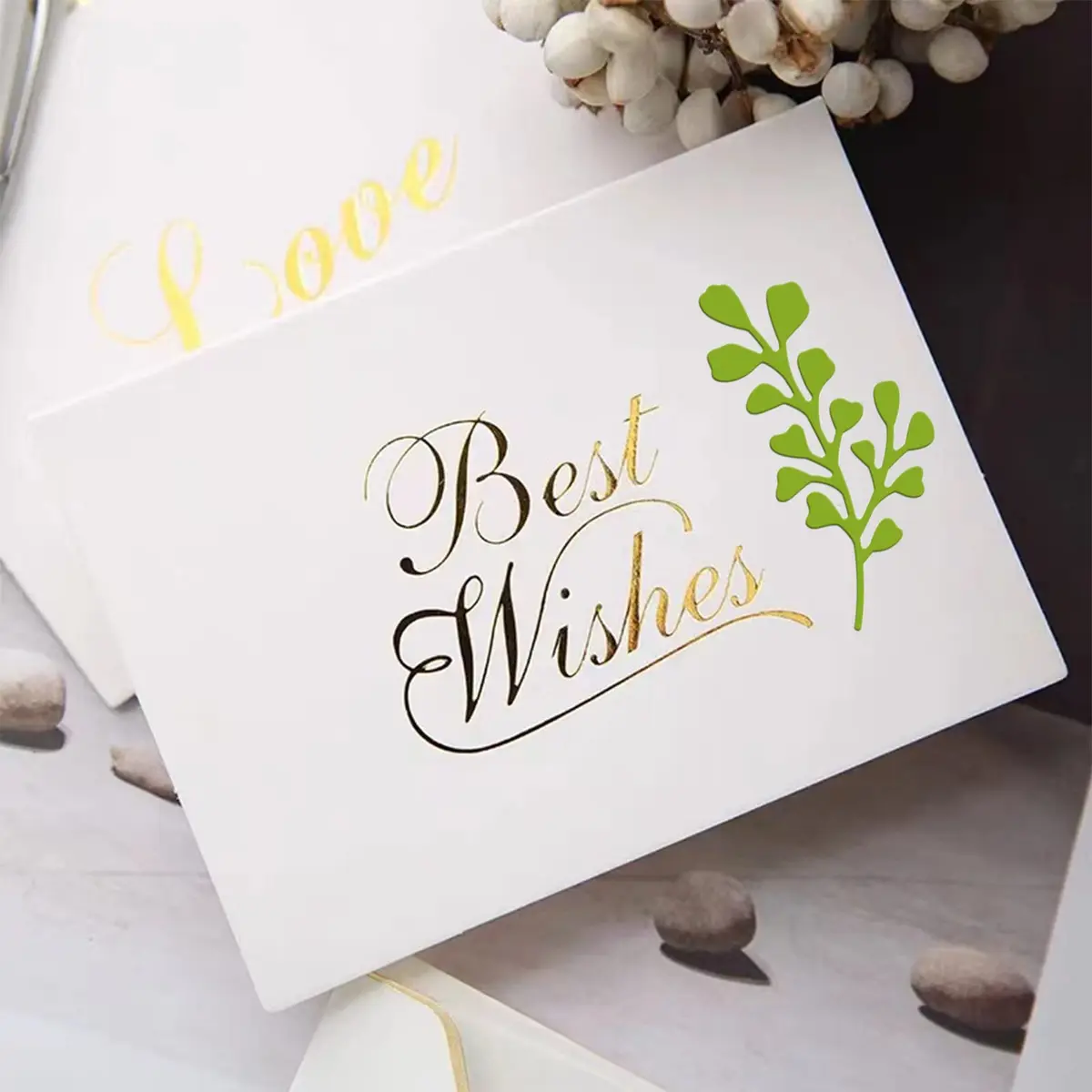 INFUNLY Fern Leaf Cutting Dies 15pcs | Creative Scrapbooking & Card Making Tool - view 4