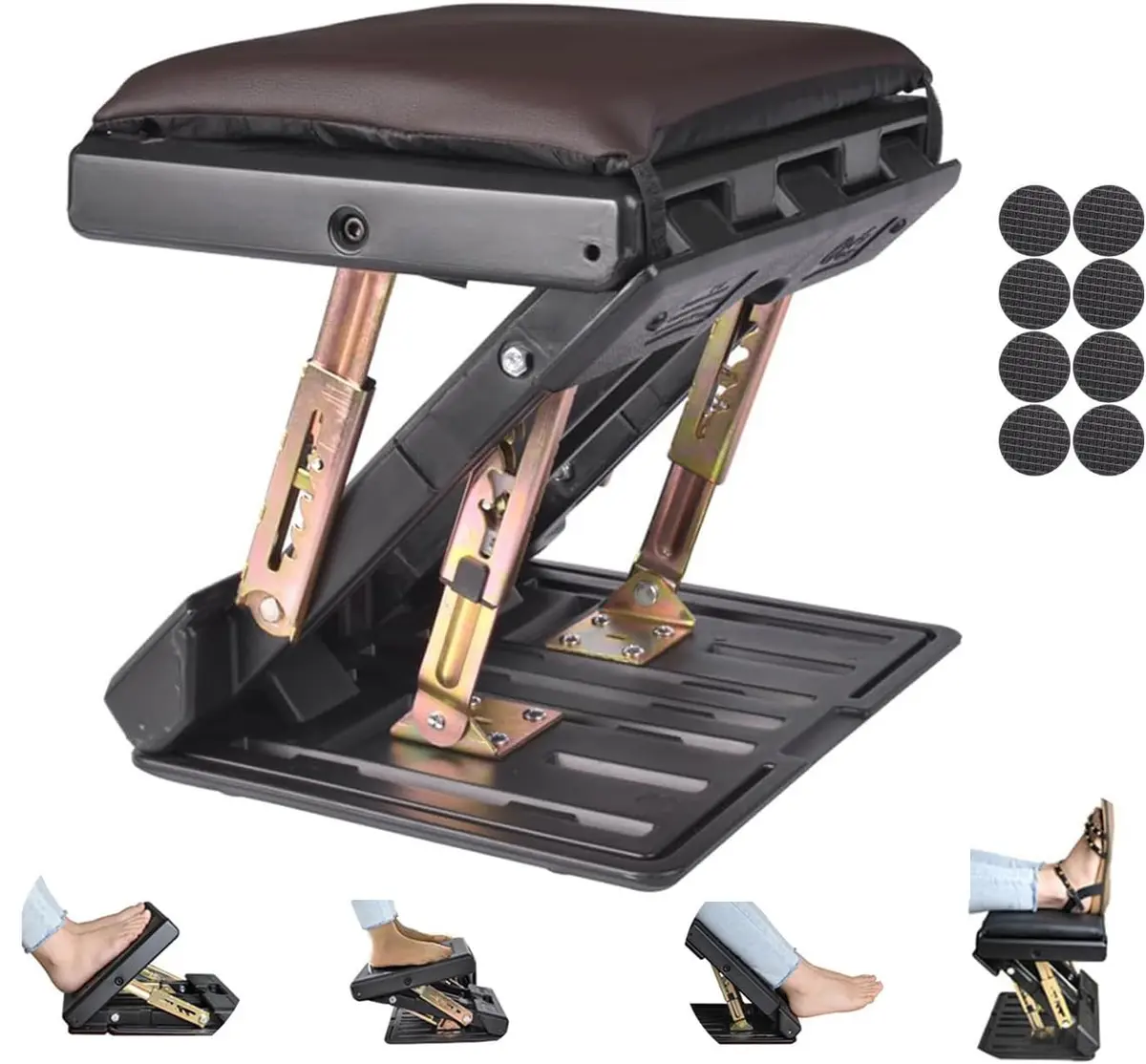 Leermart Adjustable Under Desk Footrest 32.3cm (12.7") | Ergonomic Support for Home & Office - main product image