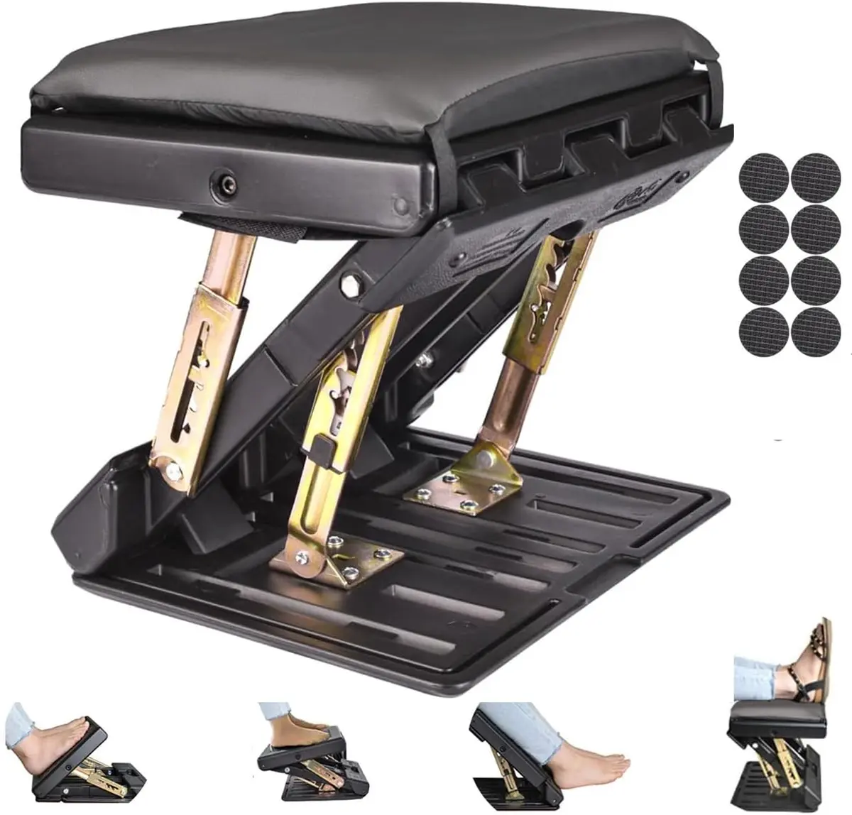 Leermart Under Desk Footrest 4-Level Adjustable Foldable Footrest | Ergonomic Support for Office & Home (70-120 chars) - main product image