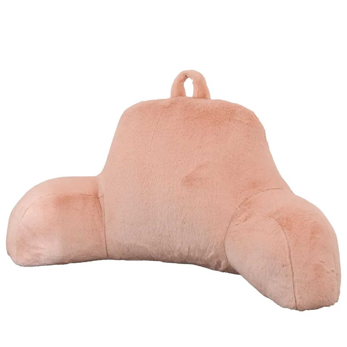 Aimuan Bed Rest Pillow with Arms | Cozy Rabbit Fur Back Support for Sitting & Sleeping in Bed (Standard, Blush) - main product image