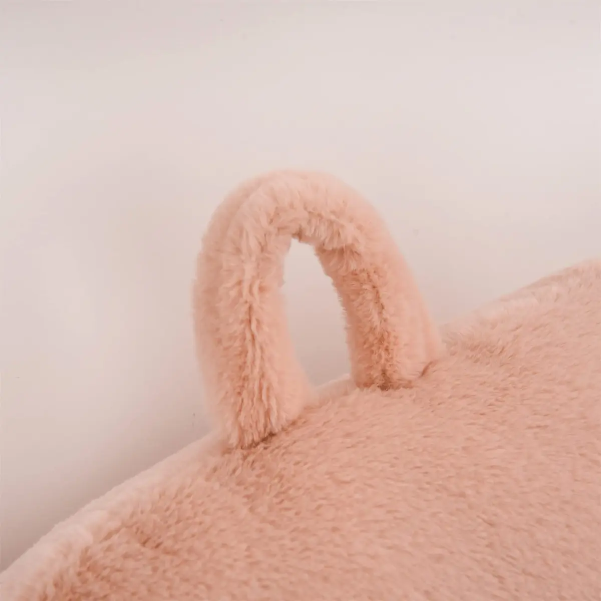 Aimuan Bed Rest Pillow with Arms | Cozy Rabbit Fur Back Support for Sitting & Sleeping in Bed (Standard, Blush) - view 8